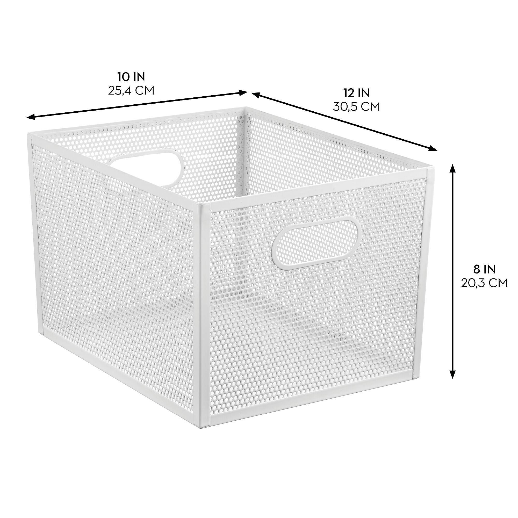 mDesign Steel Organizer, Matte White (25998)