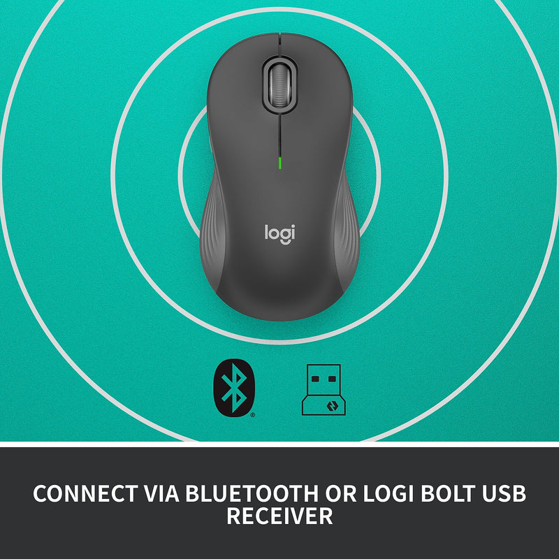 Logitech Signature M550 L Wireless Ambidextrous Optical Mouse, Graphite (910-006591)