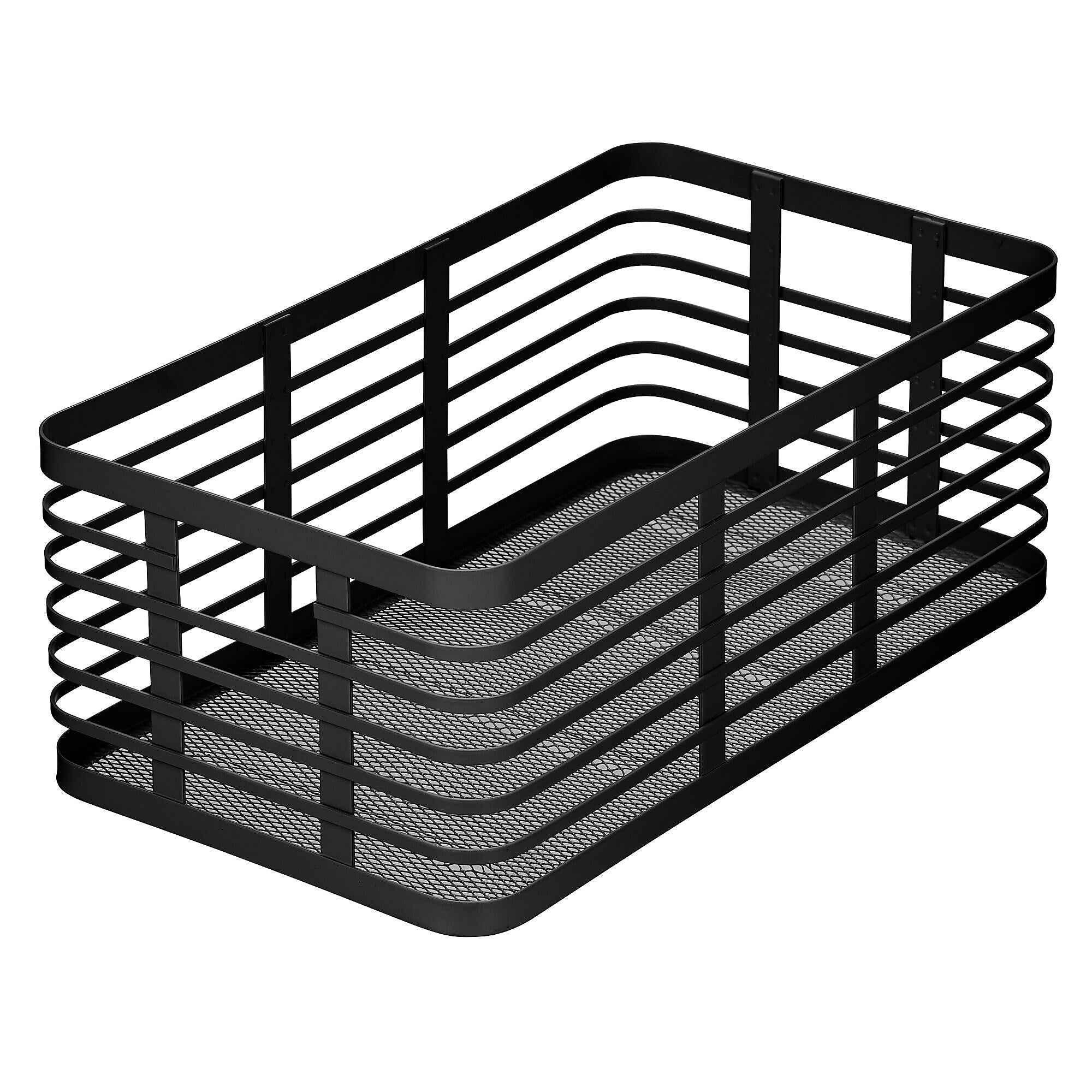 mDesign Steel Organizer, Matte Black (25938)