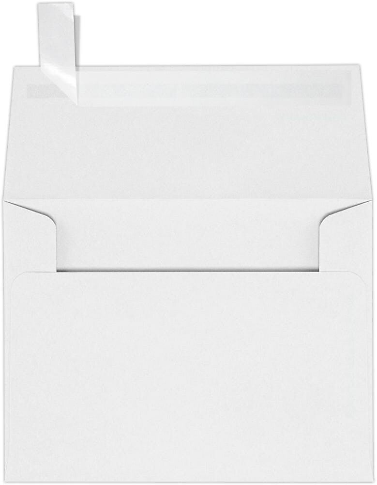 JAM Paper A2 Booklet Envelope 4 3/8" x 5 3/4", White, 50/Pack (FE4570-05-50)