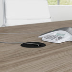 Bush Business Furniture 72"W x 36"D Boat Shaped Conference Table, Modern Hickory (99TBM72MHSVK)