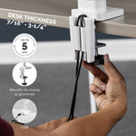 Fellowes Platinum Series Adjustable Monitor Arm, Up to 40" Monitor, White (8056201)
