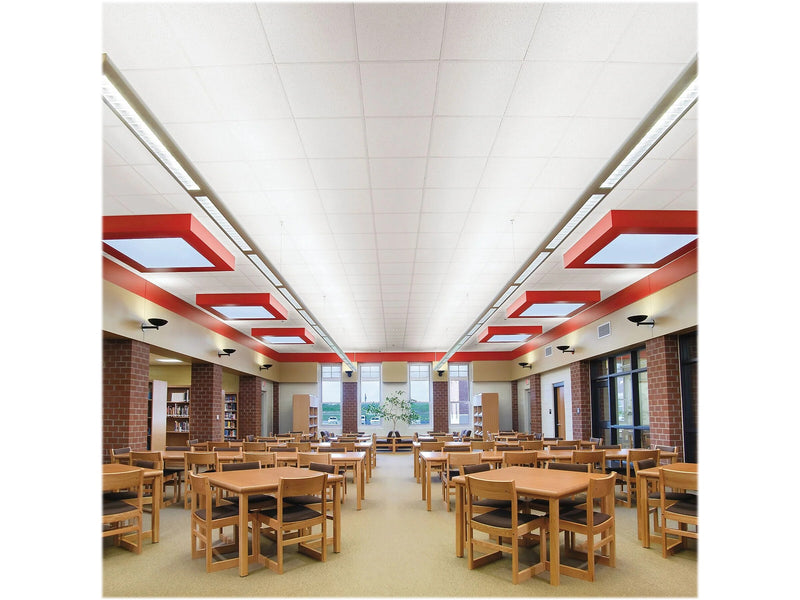 Armstrong FINE FISSURED Square Lay-In Edge Ceiling Tile, 24" x 48", 15/16 Grid Size, White, 8/Carton (BP1830)