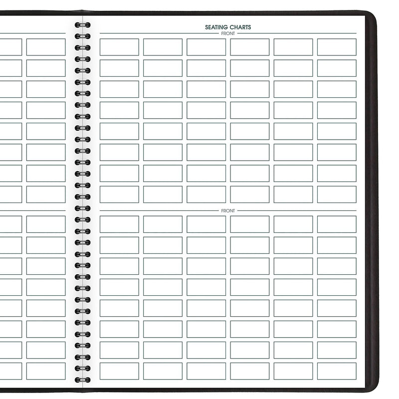 AT-A-GLANCE 8.25" x 10.88" Weekly Teacher's Planner, Faux Leather Cover, Black (80-155-05)