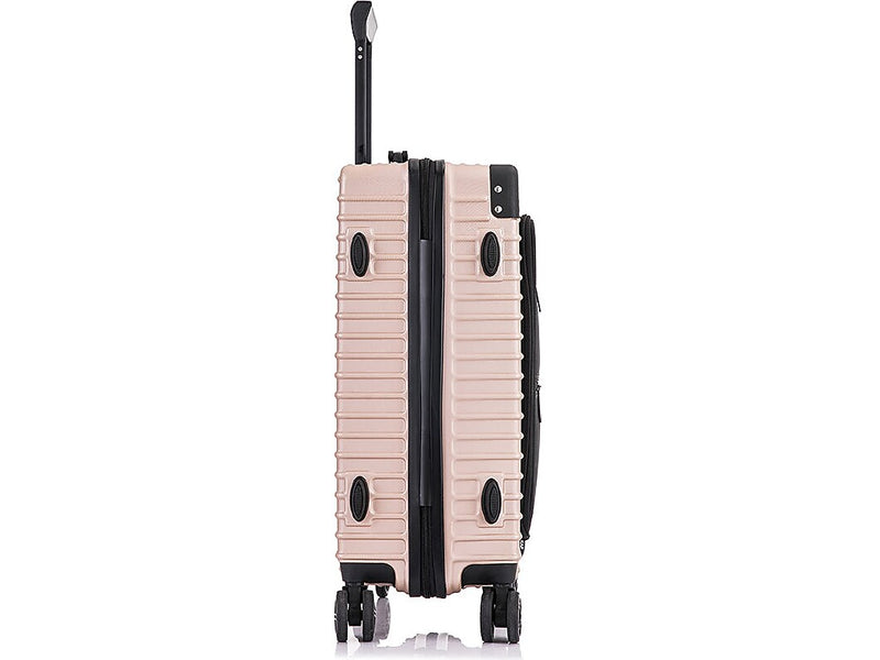 DUKAP Tour 20" Hardside Carry-On Suitcase, 4-Wheeled Spinner, TSA Checkpoint Friendly, Champagne (DKTOU00S-CHA)