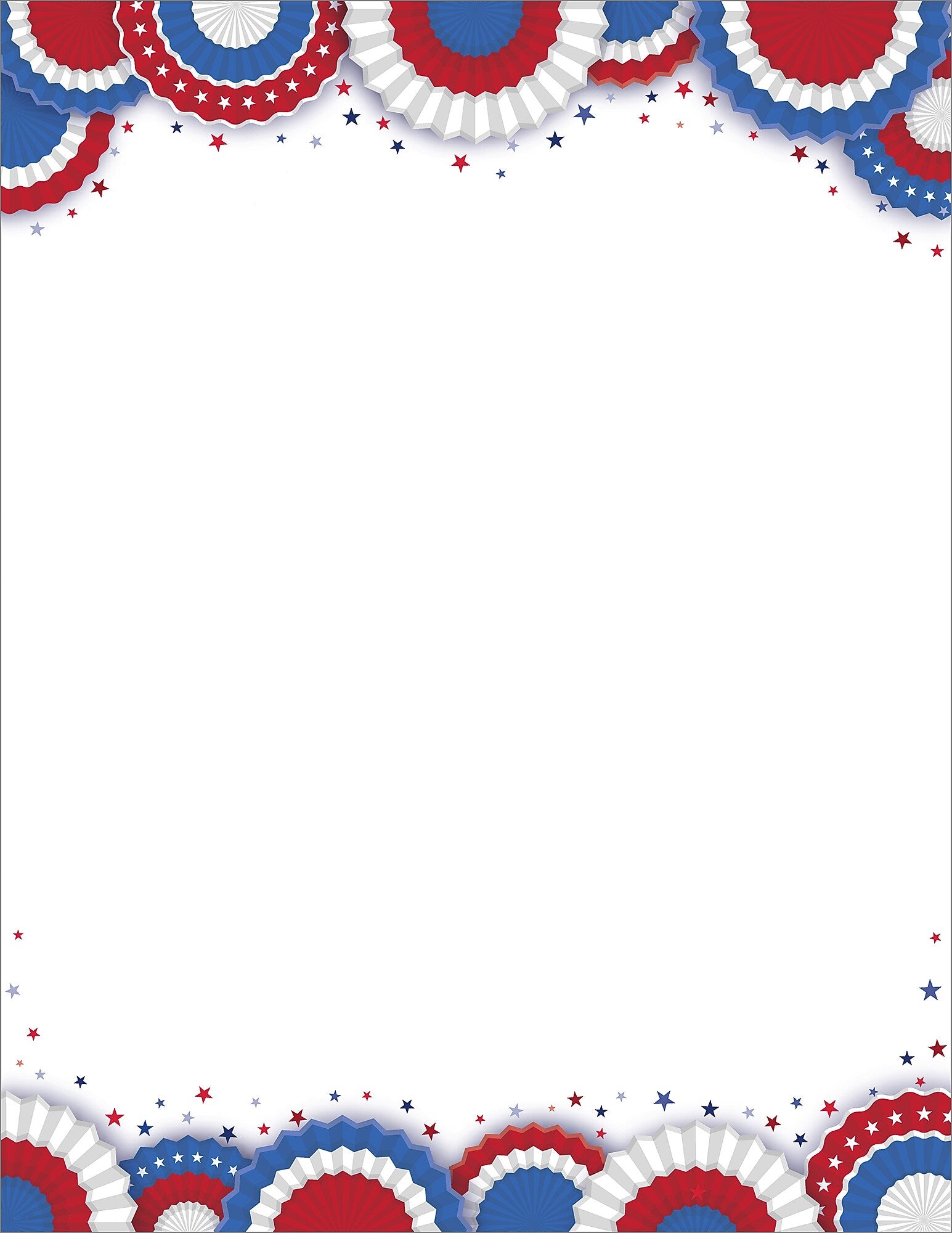 Great Papers Patriotic Everyday Letterhead, Multicolored, 50 Sheets/Pack (2025016)