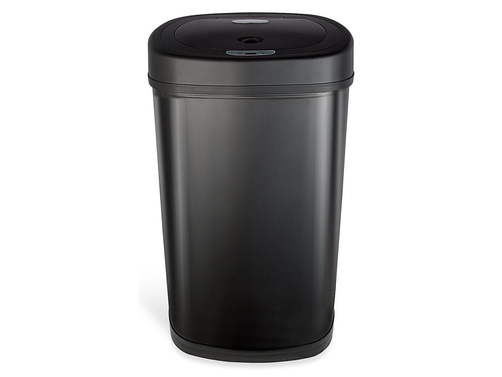 Nine Stars Stainless Steel Sensor Trash Can, 13.2-Gallon, Black (DZT-50-9BK)
