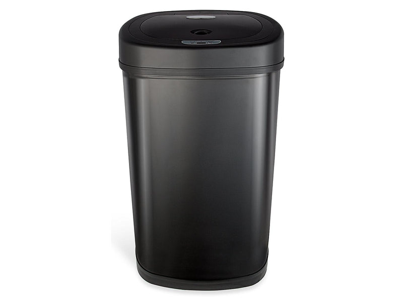 Nine Stars Stainless Steel Sensor Trash Can, 13.2-Gallon, Black (DZT-50-9BK)