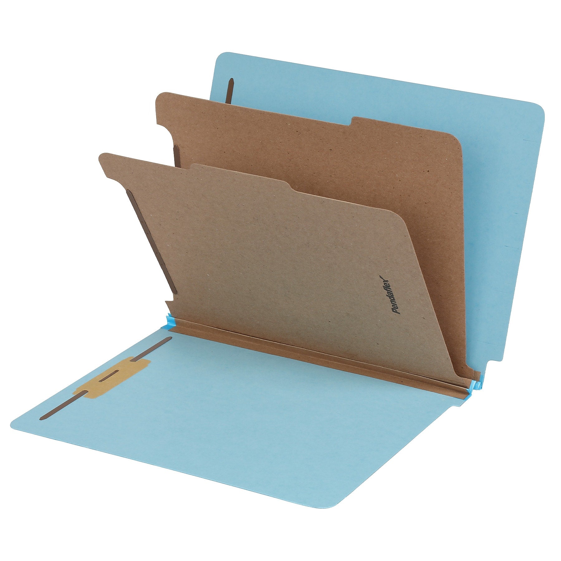 Pendaflex Pressboard Classification Folder, 2-Dividers, 2" Expansion, Letter Size, Blue, 10/Box (1007077)