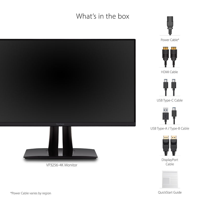 ViewSonic ColorPro 32" 4K Ultra HD 60 Hz LED Monitor, Black (VP3256-4K)