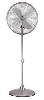 Good Housekeeping 3-Speed Oscillating Pedestal Fan, Brushed Nickel (92654-BN)
