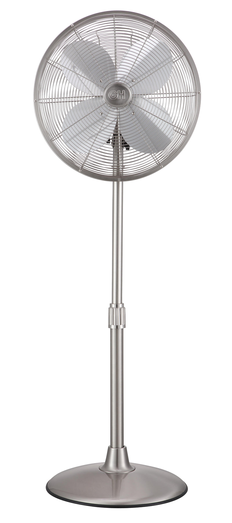 Good Housekeeping 3-Speed Oscillating Pedestal Fan, Brushed Nickel (92654-BN)