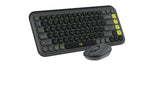Logitech POP Icon Wireless Keyboard and Optical Mouse Combo, Graphite and Green (920-013103)
