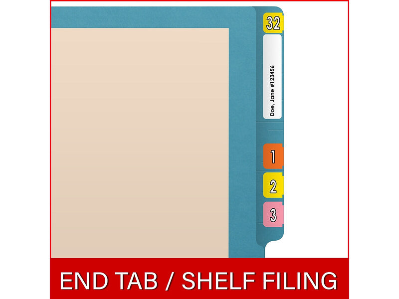 Medical Arts Press Reinforced End Tab File Folder, Straight-Cut, Letter Size, Manila/Blue, 50/Box (S-09473-BLU)