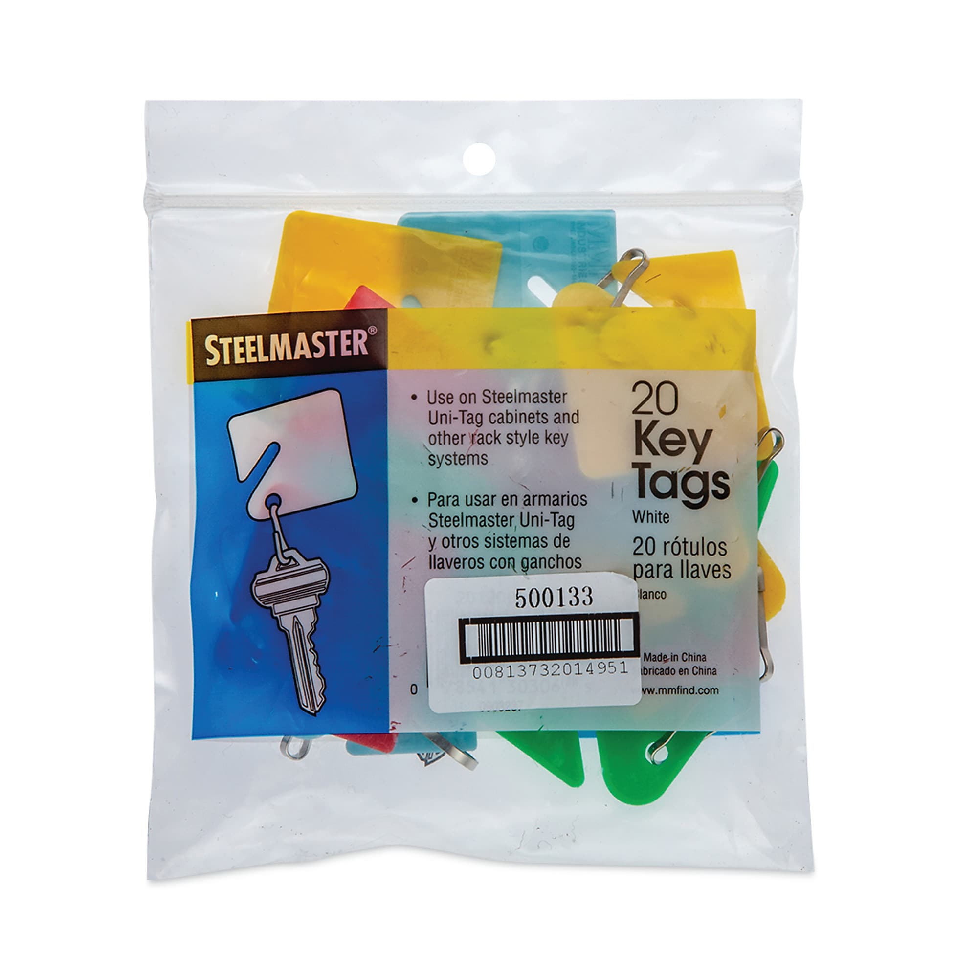SteelMaster Key Tags, Assorted Colors 20/Pack (CNK500133)