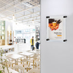 Azar Poster Holder, 12.5" x 18", Wall Mounted, Black, Acrylic (105506-BLK)