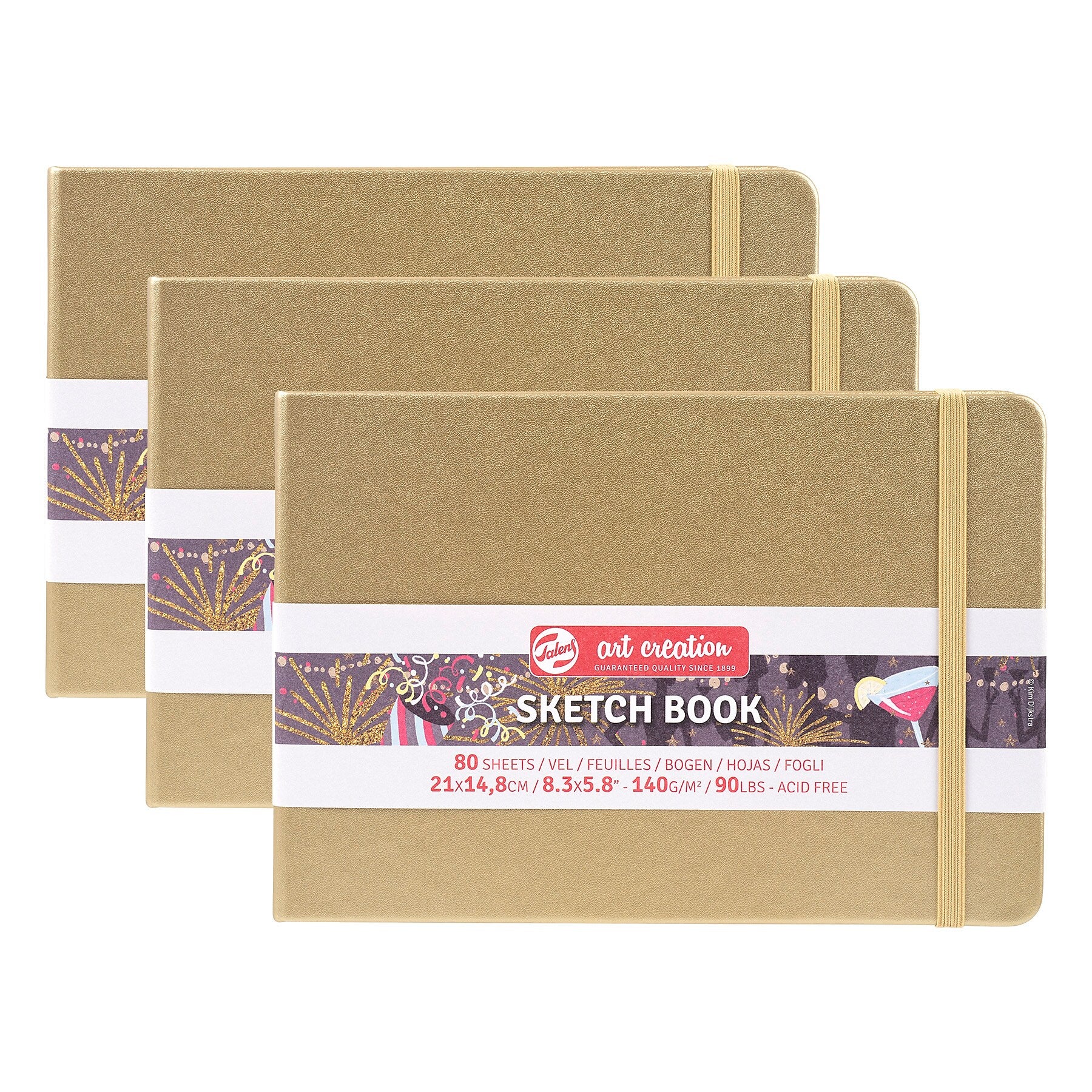 Talens Art Creation 8.3" x 5.8" Sketch Book, 80 Sheets/Book, 3/Bundle (TLN9314145M-3)