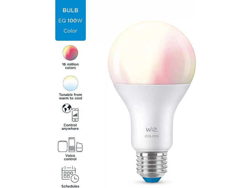 WiZ 100W Equivalent A21 LED Smart Bulb, White (603514)