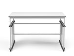 Luxor 32"-38"H Adjustable Standing Modular Makerspace and Science Lab Table, White (DTTB001)