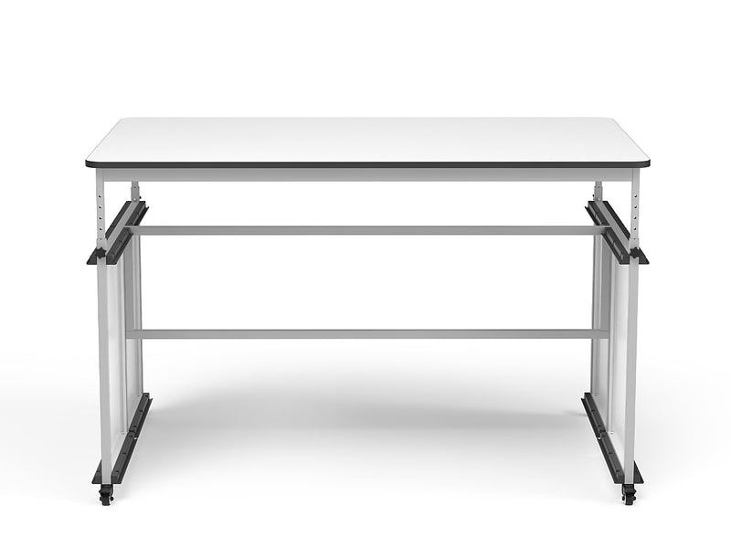 Luxor 32"-38"H Adjustable Standing Modular Makerspace and Science Lab Table, White (DTTB001)