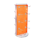 Azar Displays 20”H x 8”W Pegboard Counter Display with 16 4" Hooks, Orange (700508-ORG-4C16)