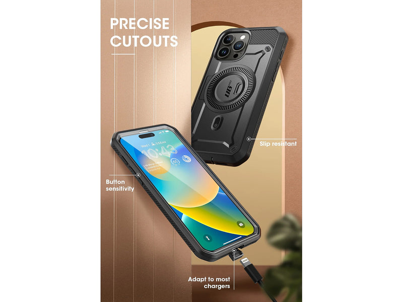 SUPCASE Unicorn Beetle PRO MAG Rugged Case for iPhone 15 Pro, Shock-Absorbing, Gunmetal
