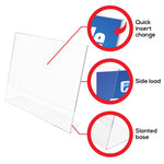 Deflecto Classic Image Document Holder, 8.5" x 11", Vertical, Table Top, Clear Plastic (66701)