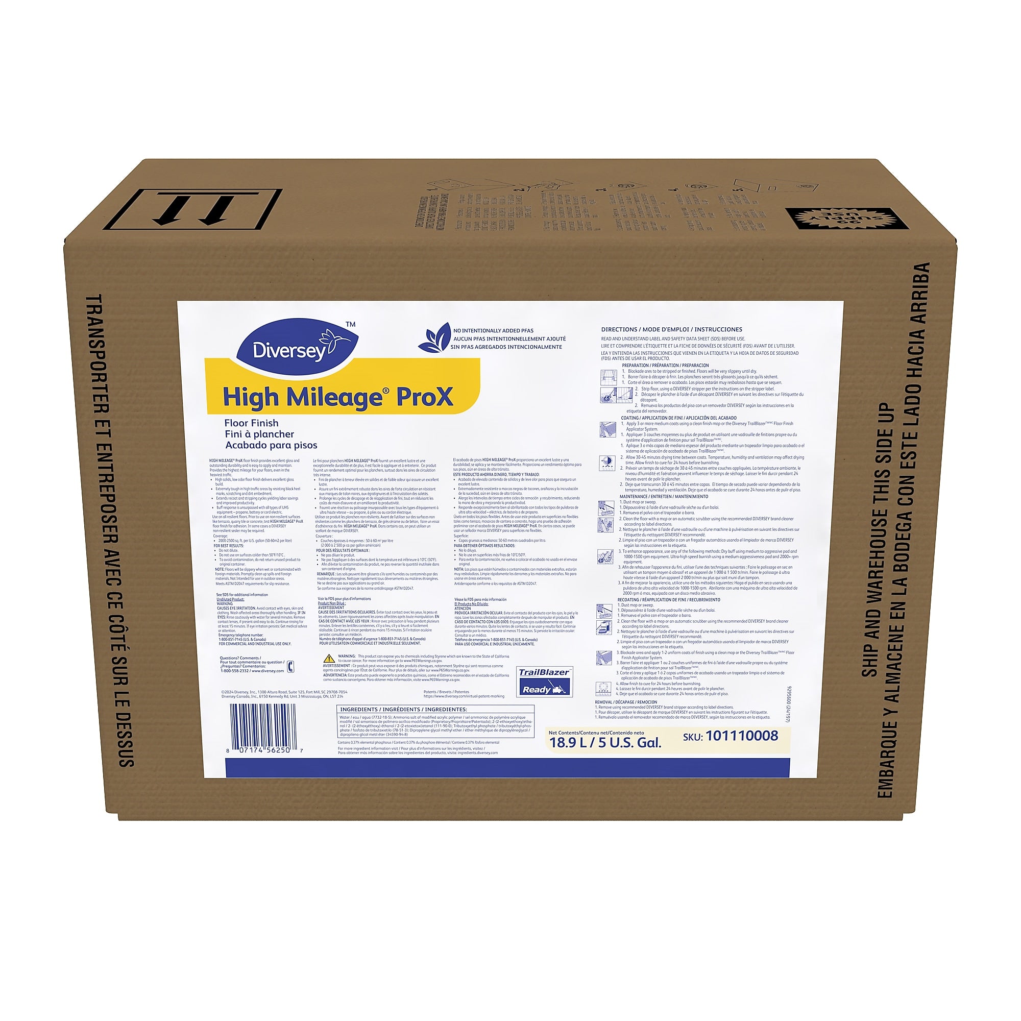 High Mileage ProX Floor Finish, Solvent Scent, 640 Oz. (95104811)