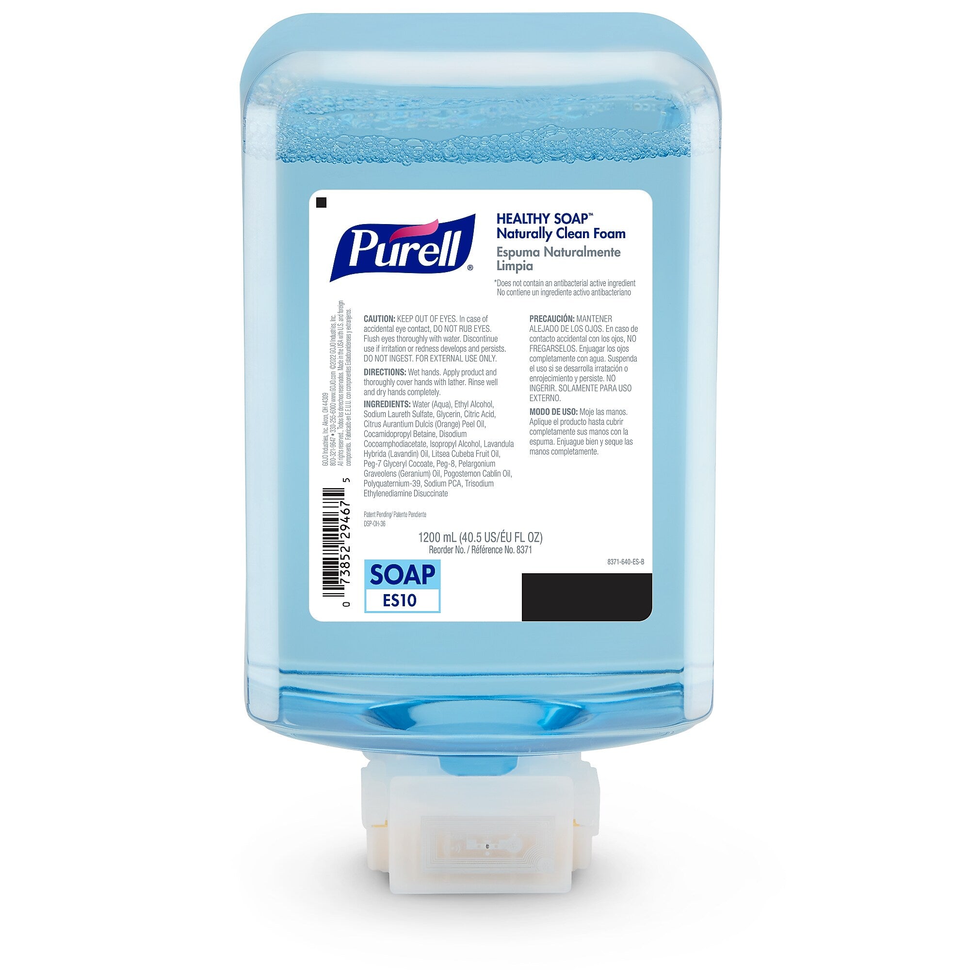 PURELL HEALTHY SOAP Foaming Hand Soap Refill for ES10 Dispenser, Light Fragrance Scent, 1200 ml, 2/Carton (8371-02)