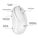 Logitech MK295 Silent Keyboard and Mouse Combo, Off White (920-009783)