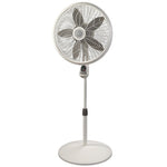 Lasko 18" Oscillating Pedestal Floor Fan, 3-Speed, White (1850)