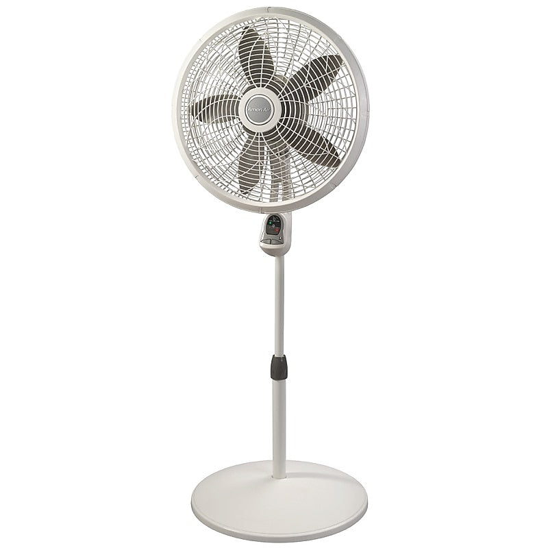 Lasko 18" Oscillating Pedestal Floor Fan, 3-Speed, White (1850)
