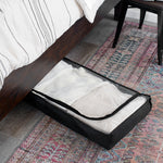 Household Essentials Under bed Storage Bag, Black with Clear PEVA Top (7609-1)