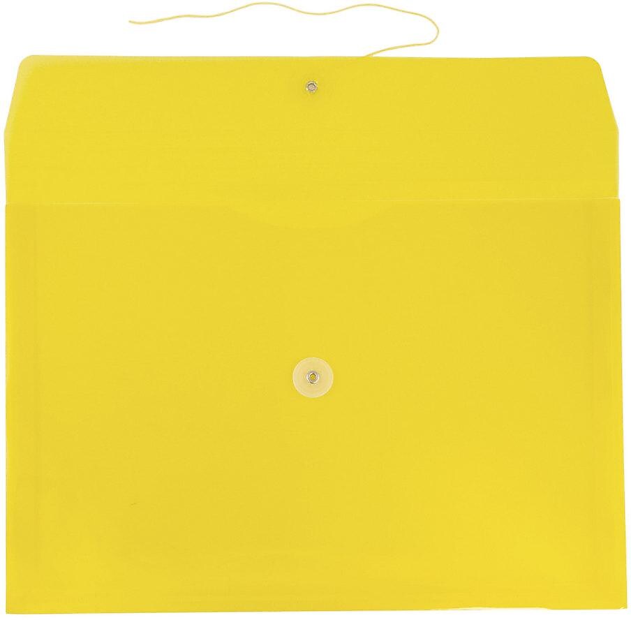 JAM Paper Premium Plastic Document File, Letter, Yellow, 3/Pack (218B1YEX3)