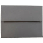 JAM Paper A2 Booklet Envelope 4 3/8" x 5 3/4", Dark Grey, 100/Pack (36396432d)