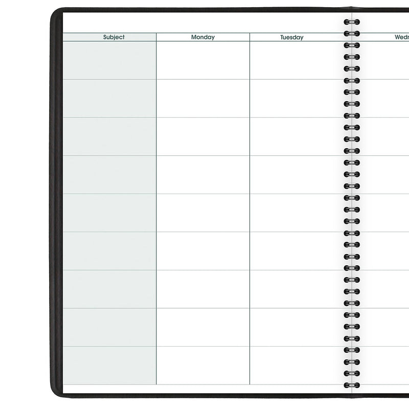 AT-A-GLANCE 8.25" x 10.88" Weekly Teacher's Planner, Faux Leather Cover, Black (80-155-05)