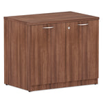 Alera Valencia Series 29.5" Storage Cabinet with 2 Shelves, Modern Walnut (ALEVA613622WA)