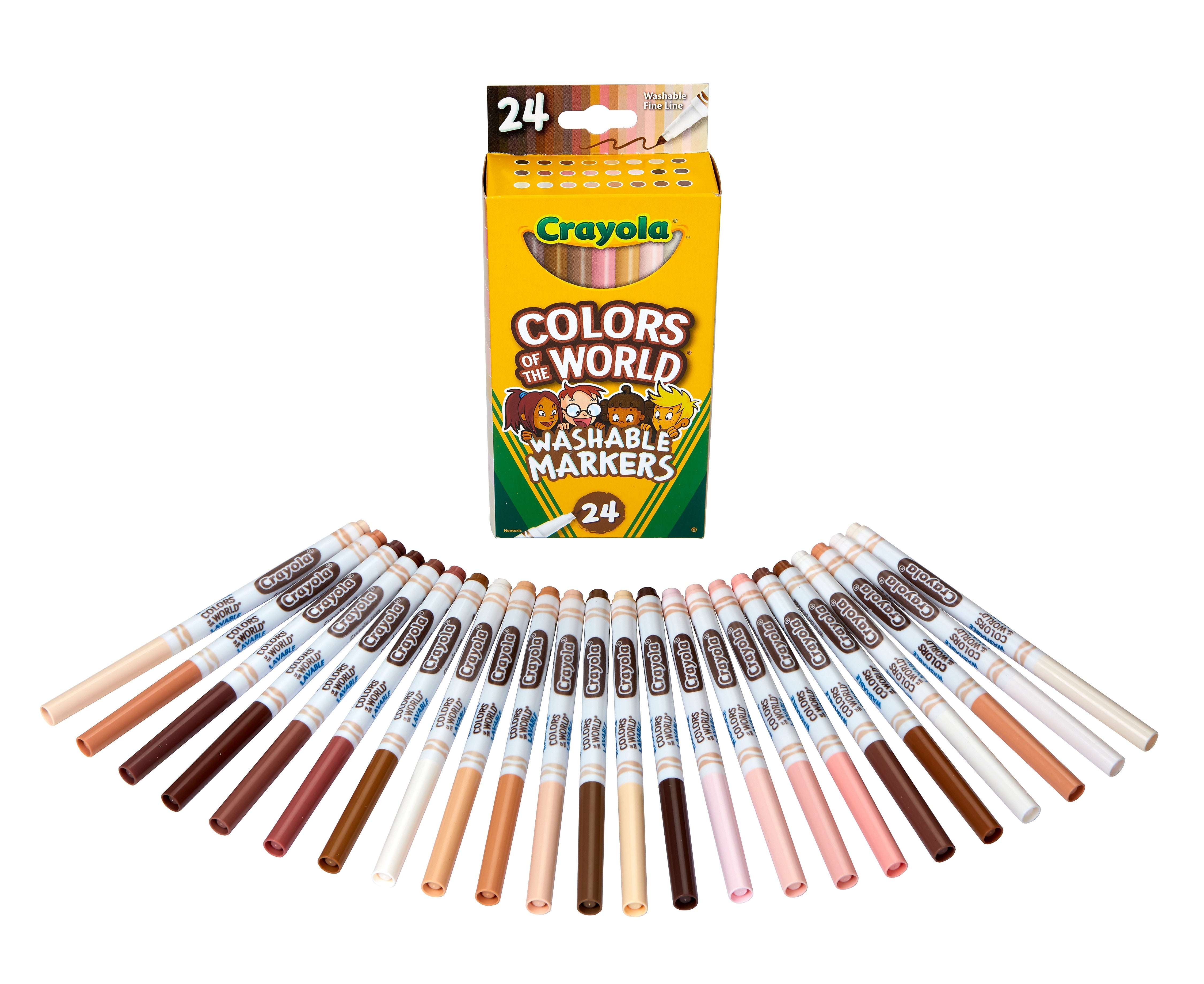 Crayola 24 ct. Colors of the World Washable Fine Line Markers (58-7810)