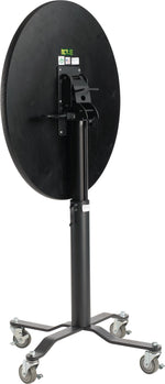 NPS PCT Series Premium Plus 36" Round Café Table, Adjustable Height, Black/Grey Nebula (PCT136PBTMGY)