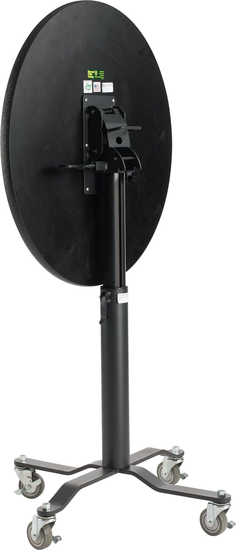 NPS PCT Series Premium Plus 36" Round Café Table, Adjustable Height, Black/Grey Nebula (PCT136PBTMGY)