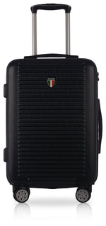 TUCCI 3-Piece Hardside Spinner Carry-On Luggage Set, TSA Checkpoint Friendly, Blacck (T0280-03PC-BLK)