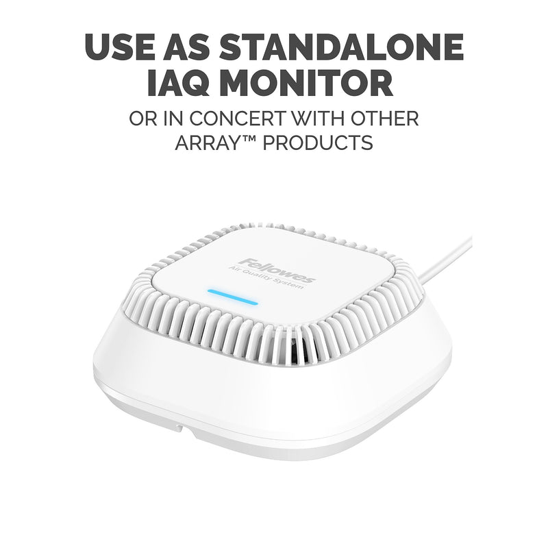 Fellowes Array Signal Smart Air Quality Monitor, White (5885401)