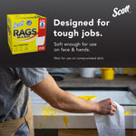 Scott Rags in a Box, 9" x 12", White, 200 Sheets/Box (75260)