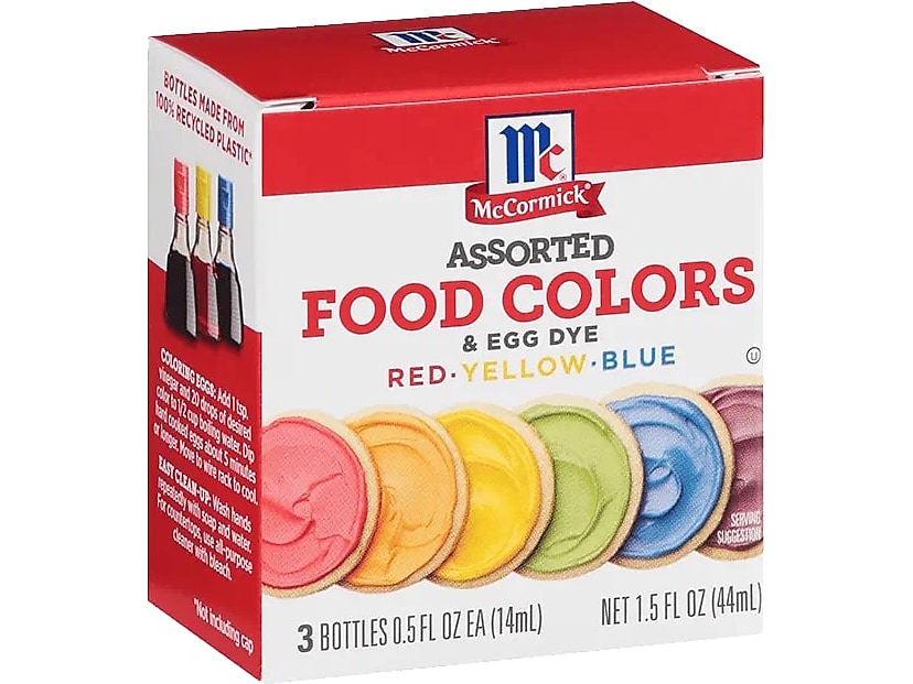 McCormick Food Coloring, 1.5 fl. oz., 3 Bottles/Box (901618496)