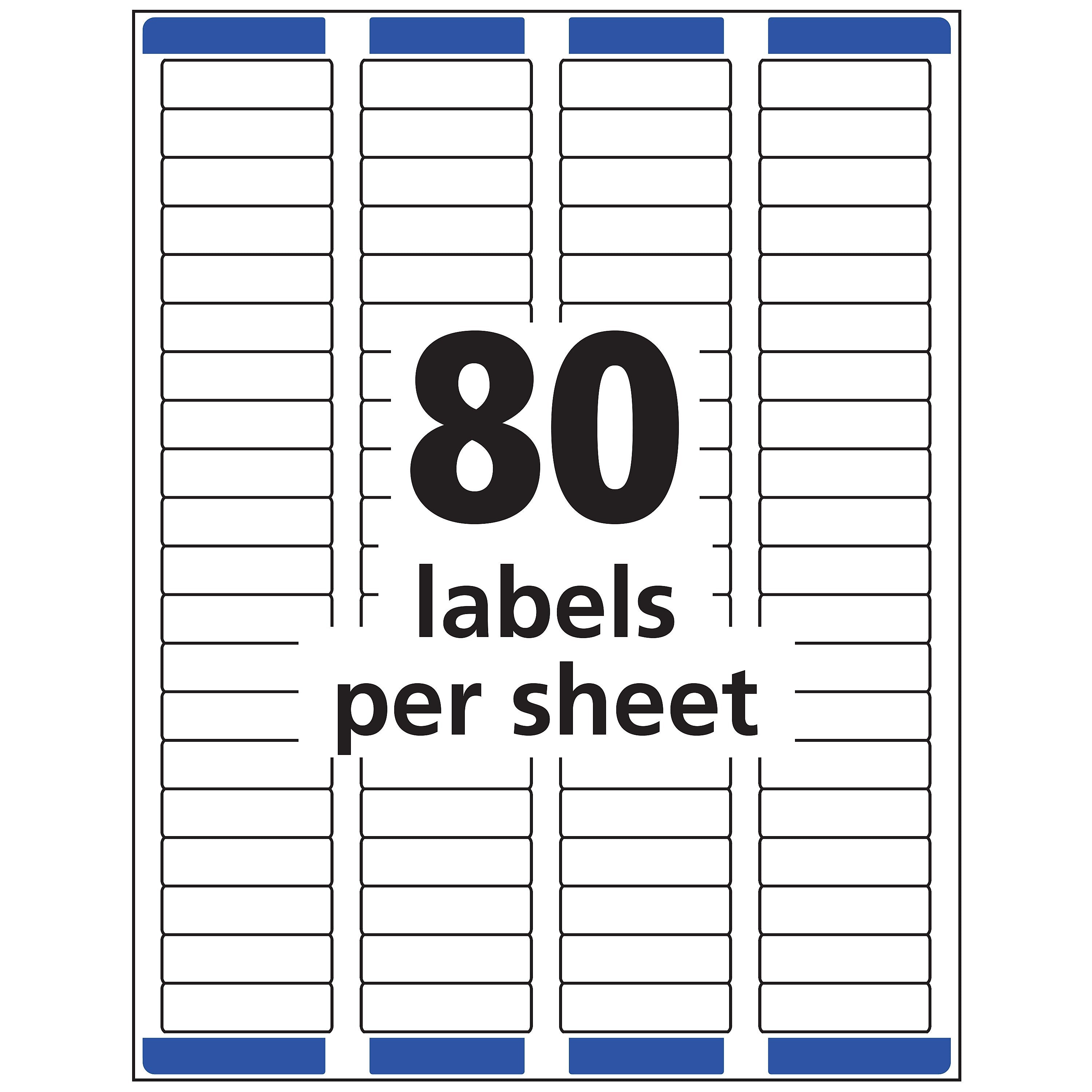 Avery Easy Peel Laser Return Address Labels, 1/2" x 1-3/4", White, 20,000 Labels/Box (5967)