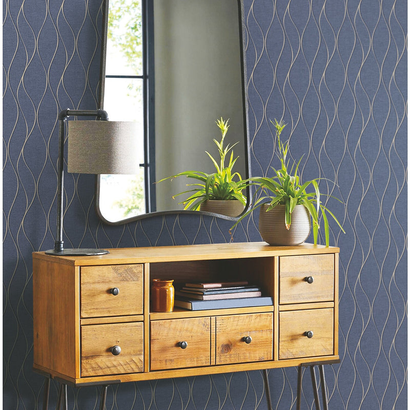 York Wallcoverings Wave Ogee Peel and Stick Wallpaper (RMK11293WP)