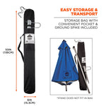 SHAX 6199 Work Umbrella and Stand Kit, Lightweight, (12966)