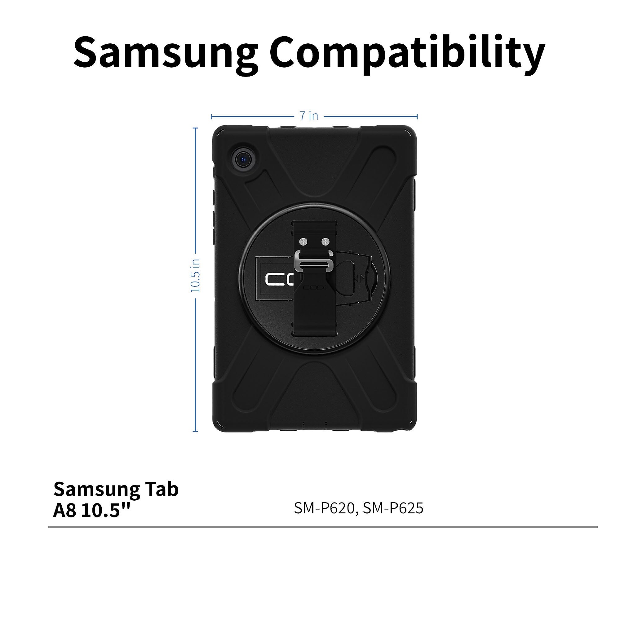 CODi Rugged Case for 10.5" Samsung Galaxy Tab A8, Black (C30705066)