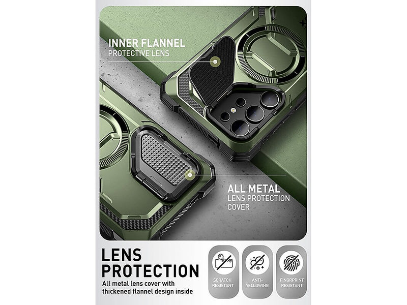 i-Blason Armorbox MagSafe Rugged Case for Samsung Galaxy S24 Ultra, Shock-Absorbing, Dark Green