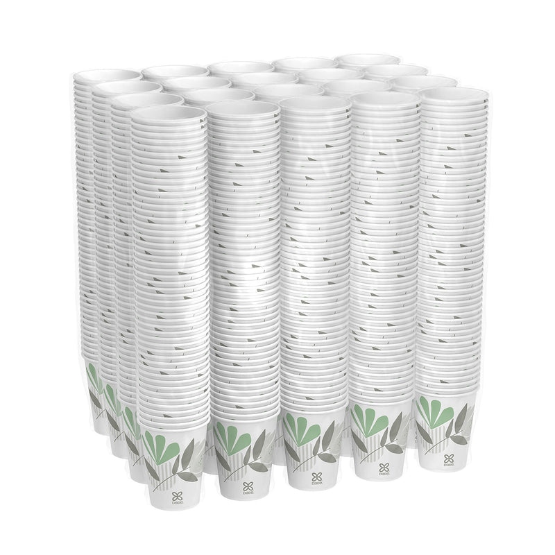 Dixie Pathways Poly Paper Hot Cups, 8 oz., White, 1000/Carton (2338PATH)